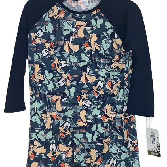 LuLaRoe Womens Small Randy Tee Disneys Goofy Hard To Find Print Athleisure Comfy - Picture 4 of 14
